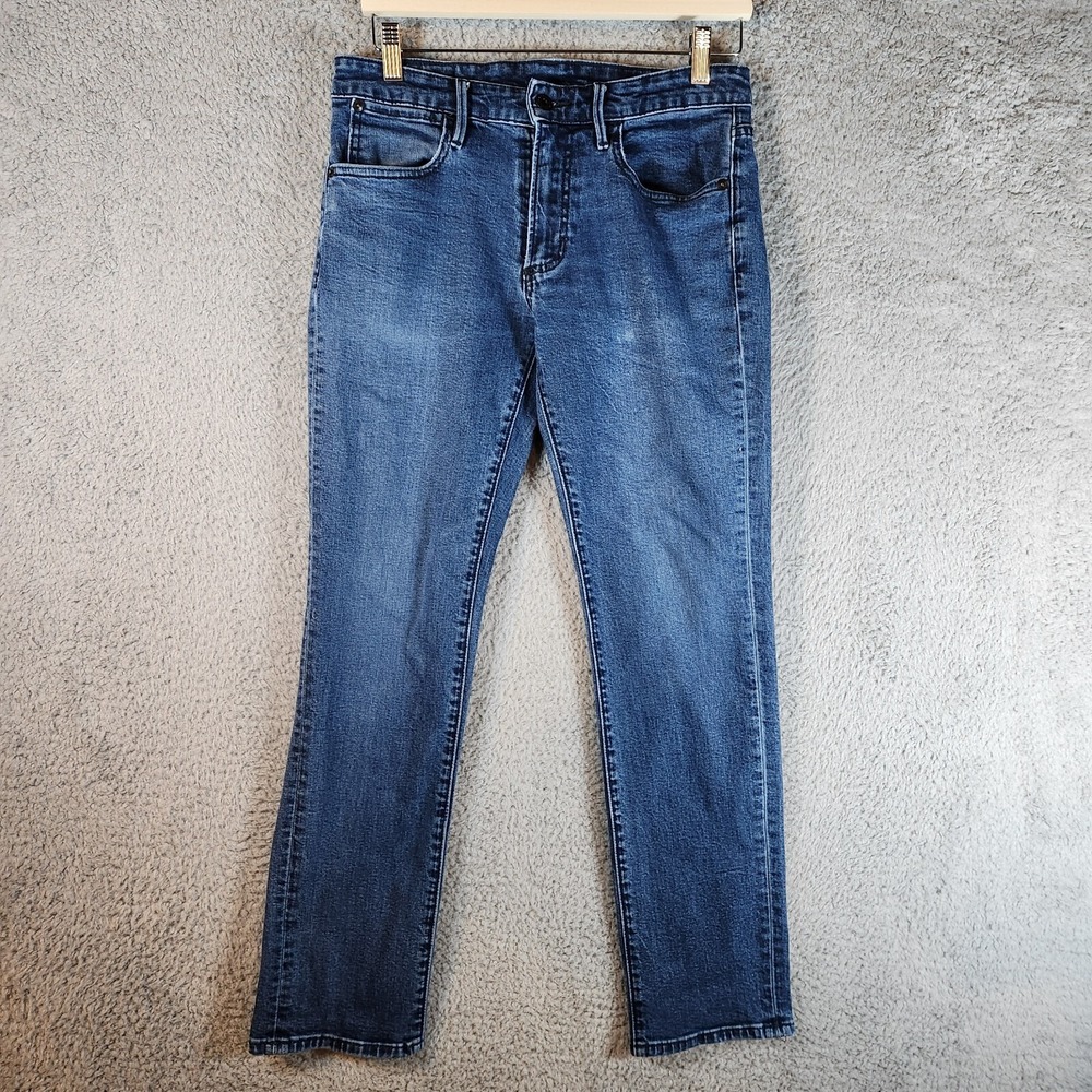 Bonobos Jeans Mens 30 X 30 Blue Denim Cotton Stretch Pocket Straight Leg Zip Fly